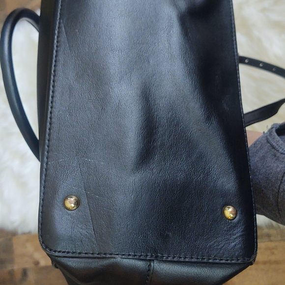 Lauren Ralph Lauren Black Leather Newbury Double zip Crossbody Satchel - Picture 11 of 17